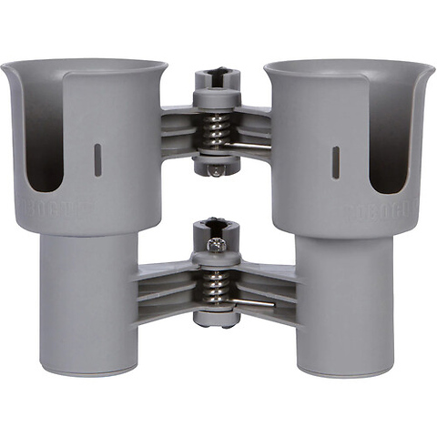 Clamp-On Dual-Cup & Drink Holder (Gray) Image 1