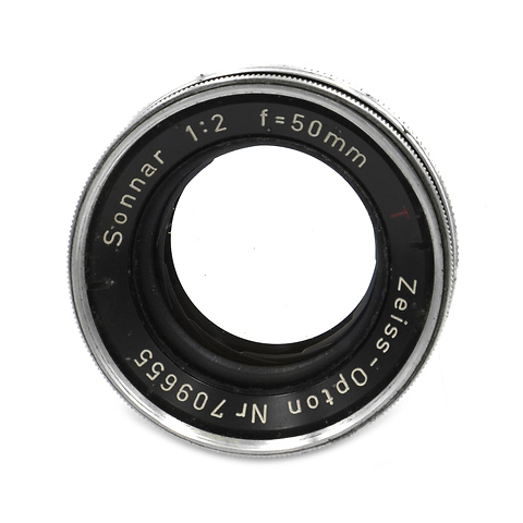 Opton 50mm f/2 Sonnar T* Chrome Lens for Contax Rangefinder - Pre-Owned Image 1