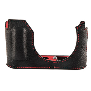 Tagcase Casual Line Leder for Leica Q3 (Black with Red Lining)