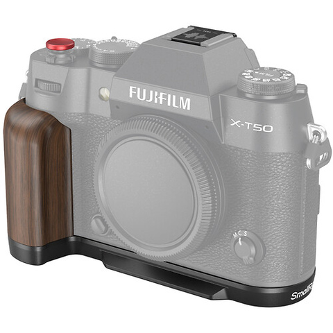 Wooden L-Shape Grip for Fujifilm X-T50 (Black) Image 1