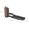 Wooden L-Shape Grip for Fujifilm X-T50 (Black) Thumbnail 2