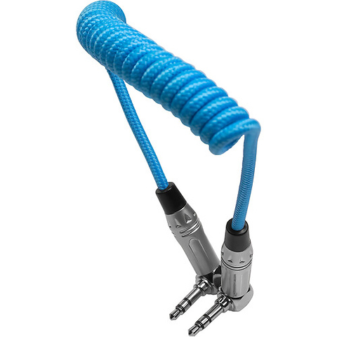 Coiled 3.5mm Right-Angle TRS Stereo Audio Cable (12 to 24 in.) Image 2