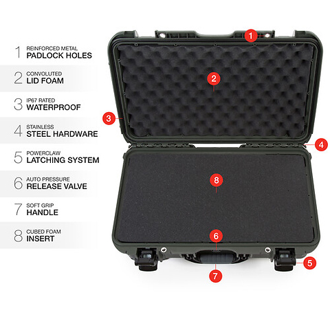 935 Wheeled Hard Case with Foam Insert (Olive, 28.5L) Image 6