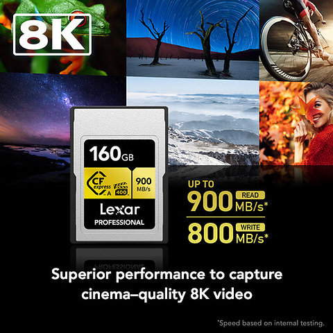 160GB Professional GOLD Series CFexpress Type A Memory Card Image 1