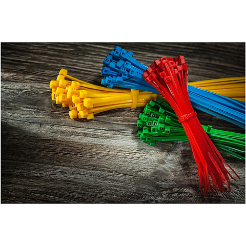 4 in., 8 in. Assorted Colors Cable Tie Tube (605 pieces) Image 1