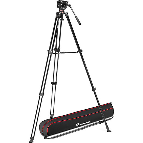 500X Fluid Head with Aluminum Tripod Kit Image 3