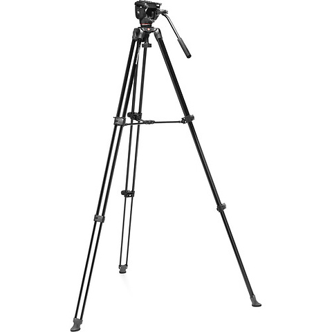 500X Fluid Head with Aluminum Tripod Kit Image 2