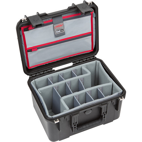 iSeries 1510-9 Waterproof Utility Case with Foam Dividers and Lid Organizer (Black) Image 1