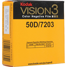 VISION3 50D/7203 Color Negative Film, SP464 Super 8 Cartridge - 50 ft. Roll Image 0