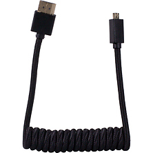 Coiled Micro HDMI to HDMI Cable (12-24 in., Black) Image 0