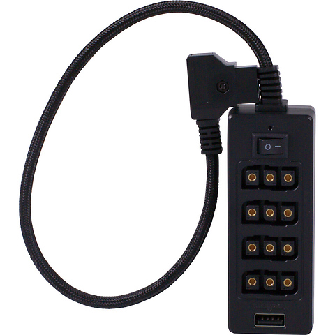 4-Port D-Tap Hub with 1/4 in.-20 Thread (Black) Image 0