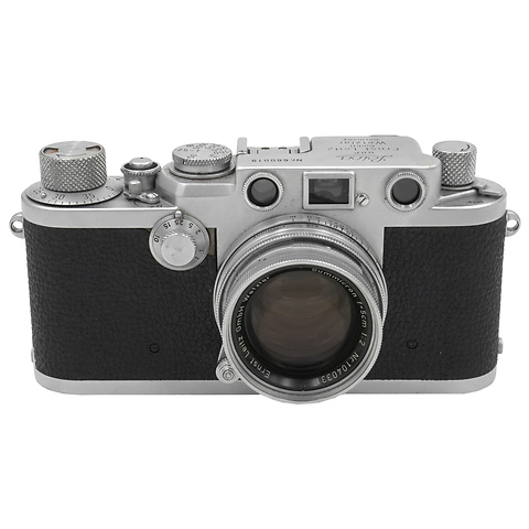 IIIF Red Dial with Summicron 5cm f/2 Collapsible Lens Kit Chrome - Pre-Owned Image 0