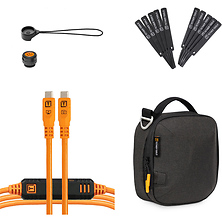 TetherPro Optima 10G Starter Tethering Kit (15', High-Visibility Orange) Image 0