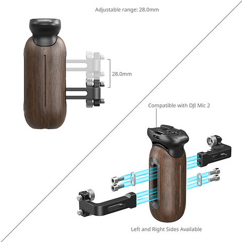 Wooden Side Handle with 1/4 in.-20 Screw Mounts Image 4