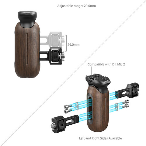 Wooden Side Handle with Two-in-One 1/4 in.-20 and 3/8 in.-16 Screw Image 4