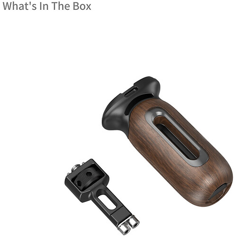 Wooden Side Handle with Two-in-One 1/4 in.-20 and 3/8 in.-16 Screw Image 2