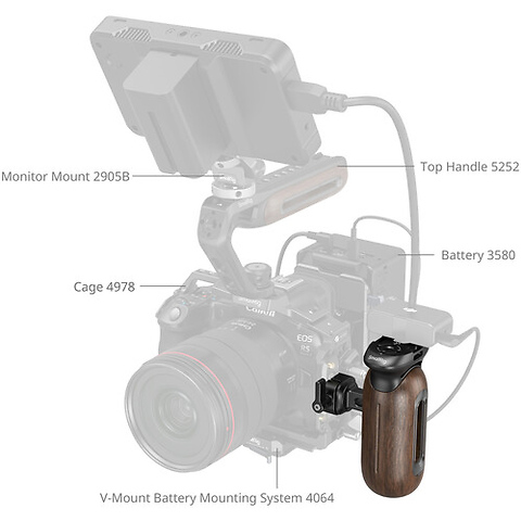 Wooden Side Handle with NATO Clamp Image 5
