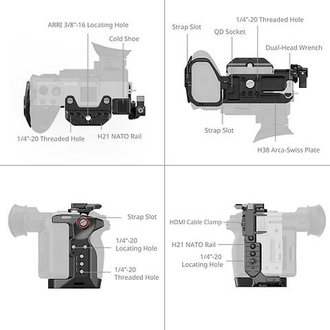 Basic Cage Kit with Rotating Top Handle for Sony FX2 Image 3