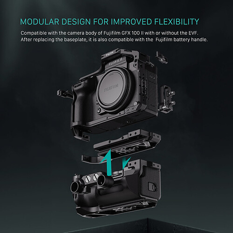 Cage Lightweight Kit for Fujifilm GFX100 II (Black) Image 6