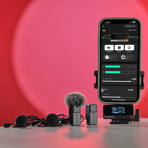 Air 2-Person Mini Wireless Lavalier Microphone System for Mobile Devices, Cameras & Computers (2.4 GHz) Image 7