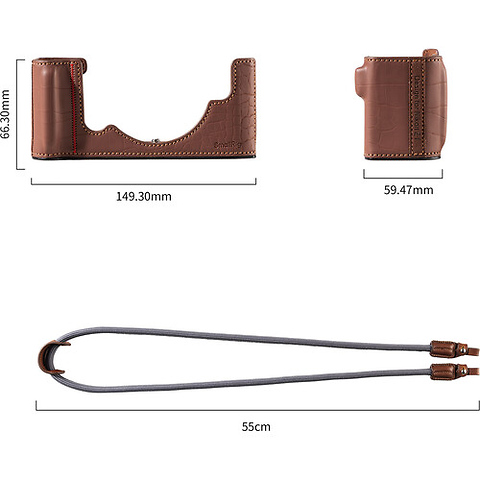 Leather Half Case Kit for Nikon Zf (Brown) Image 2