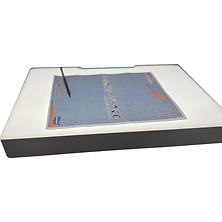 11 x 18 in. Slanted White LED ABS Plastic Light Box with Adjustable Dimmer Image 0