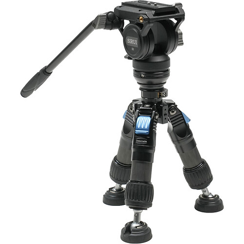 SVS60+S3 One-Step Height-Adjustment Carbon Fiber Video Tripod Kit Image 7
