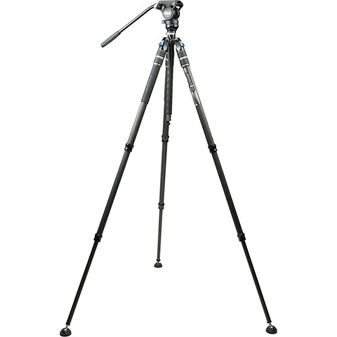 SVS60+S3 One-Step Height-Adjustment Carbon Fiber Video Tripod Kit Image 2