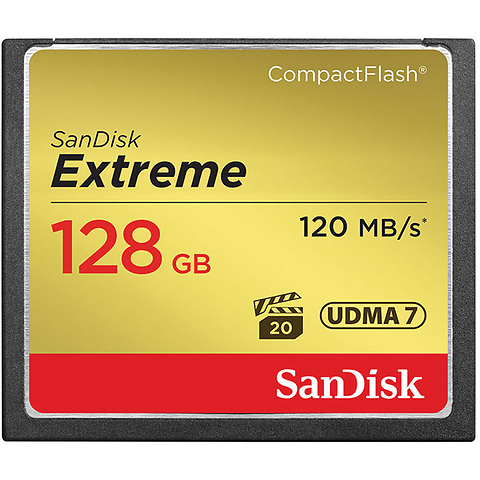 128GB Extreme CompactFlash Memory Card Image 0