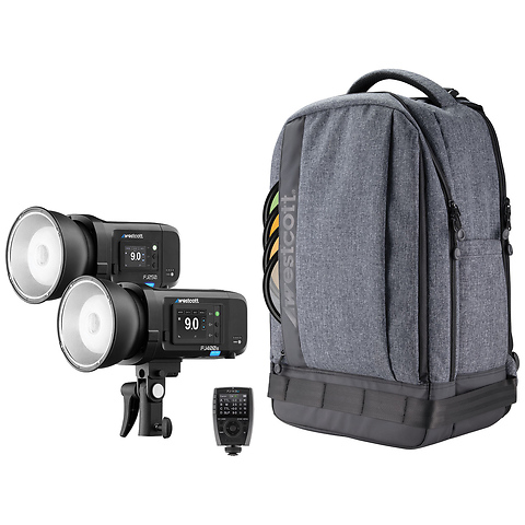 FJ Wireless 2-Light Portable Portrait Flash Kit with FJ-X3 M Multi-Brand Wireless Trigger Image 0
