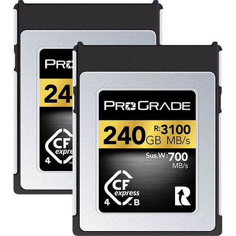 240GB CFexpress 4.0 Type B Gold Memory Card (2-Pack) Image 0