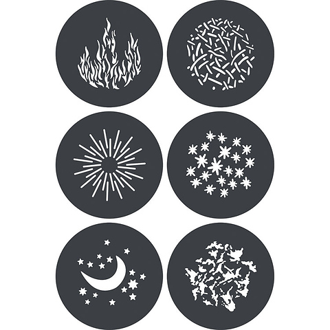 GP-GS1 Gobo Set for MG1200Bi Spotlight Mount (6-Pack) Image 0