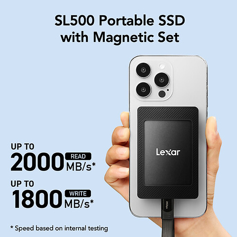1TB SL500 USB-C 3.2 Gen 2x2 Portable SSD with Magnetic Set Image 1