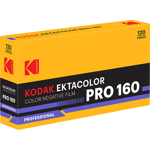Ektacolor Pro 160 Color Negative Film (120 Roll Film, 5-Pack) Image 0