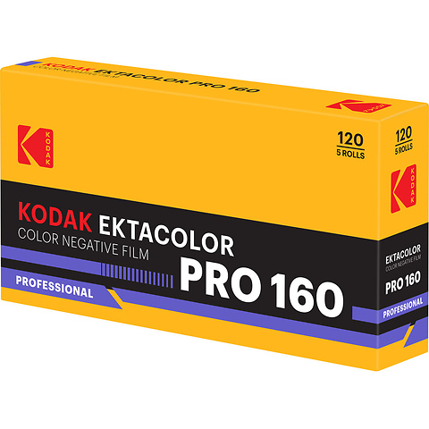 Ektacolor Pro 160 Color Negative Film (120 Roll Film, 5-Pack) Image 1