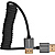 Coiled High-Speed HDMI 2.0 Braided Cable (12 to 24 in., Raven Black)