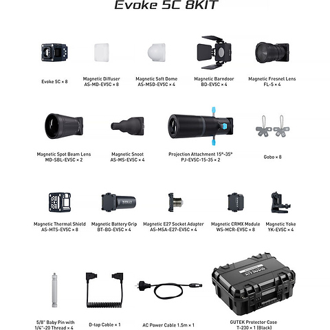 Evoke 5C RGB LED Spotlight (8-Light Kit) Image 11