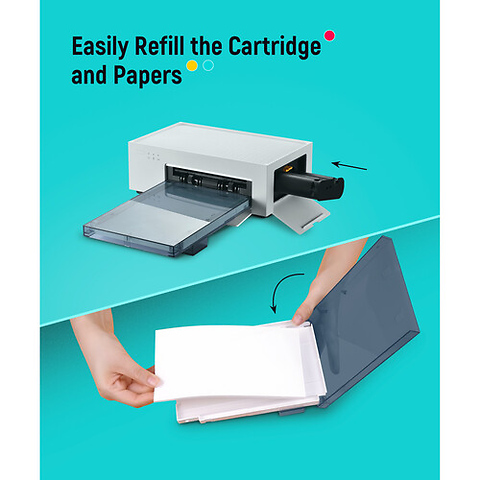 Amber Photo Paper & 2 Ink Cartridge Refill (4 x 6 in., 80 Sheets) Image 7