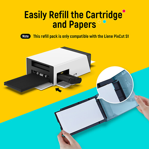 PixCut S1 Photo Paper with 2 Ink Cartridges (4 x 6 in., 72 Sheets) Image 1