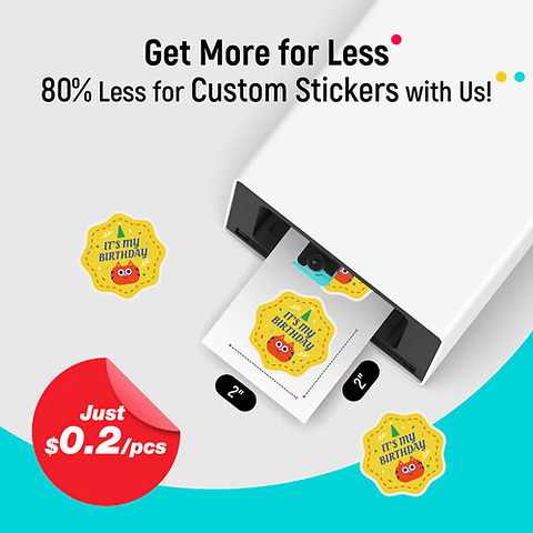 PixCut S1 Sticker Paper with 2 Ink Cartridges (4 x 7 in., 72 Sheets) Image 5