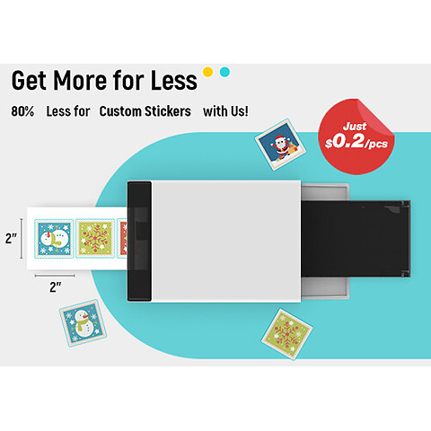 PixCut S1 Sticker Paper with 2 Ink Cartridges (4 x 7 in., 72 Sheets) Image 10