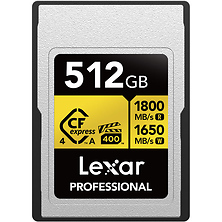 512GB Professional GOLD CFexpress 4.0 Type A Memory Card Image 0