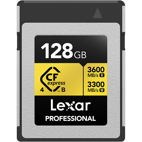 128GB Professional GOLD CFexpress 4.0 Type B Memory Card Image 0