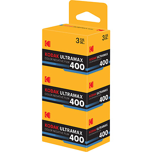 Eastman UltraMax 400 Color Negative Film (35mm Roll Film, 36 Exposures, 3-Pack)
