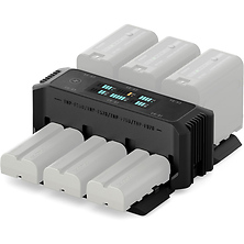 Foldable 6-Bay Charging Station for L-Series/NP-F Batteries Image 0