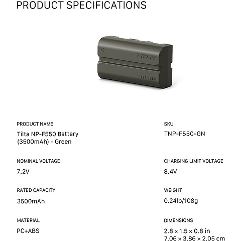 NP-F550 Battery (3500mAh) Image 2
