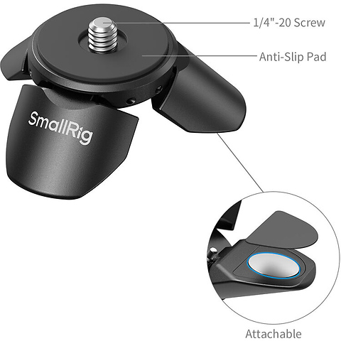 Mini Quick Release Tripod for DJI Osmo Pocket 4/3/Xtra Muse (Black) Image 2