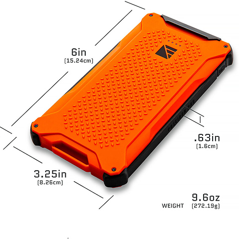 Poseidon Pro Power Bank (10,000mAh, Hi-Vis Orange) Image 3