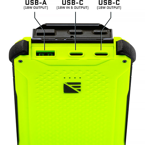 Poseidon Pro Power Bank (10,000mAh, Hi-Vis Green) Image 5