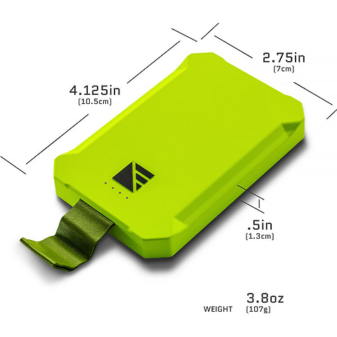 Poseidon Nano Power Bank (3000mAh, Hi-Vis Green) Image 4